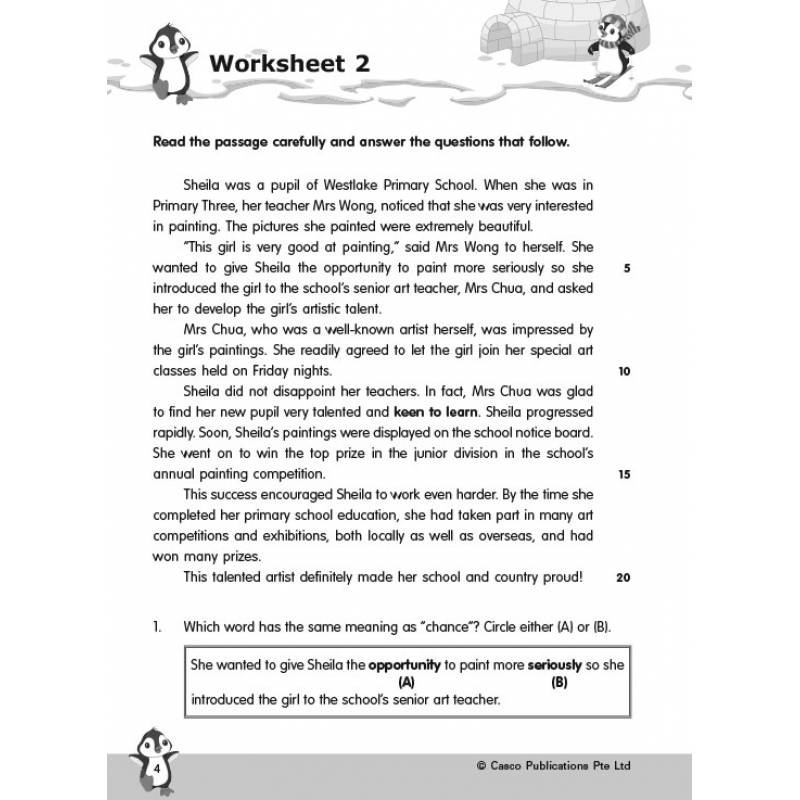 Primary 3 New English Comprehension