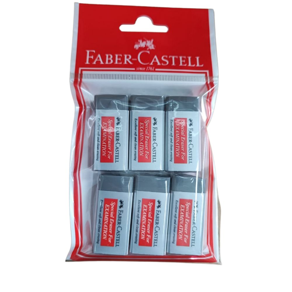 Faber-Castell Exam Eraser 6 in 1 Pack-187131-6