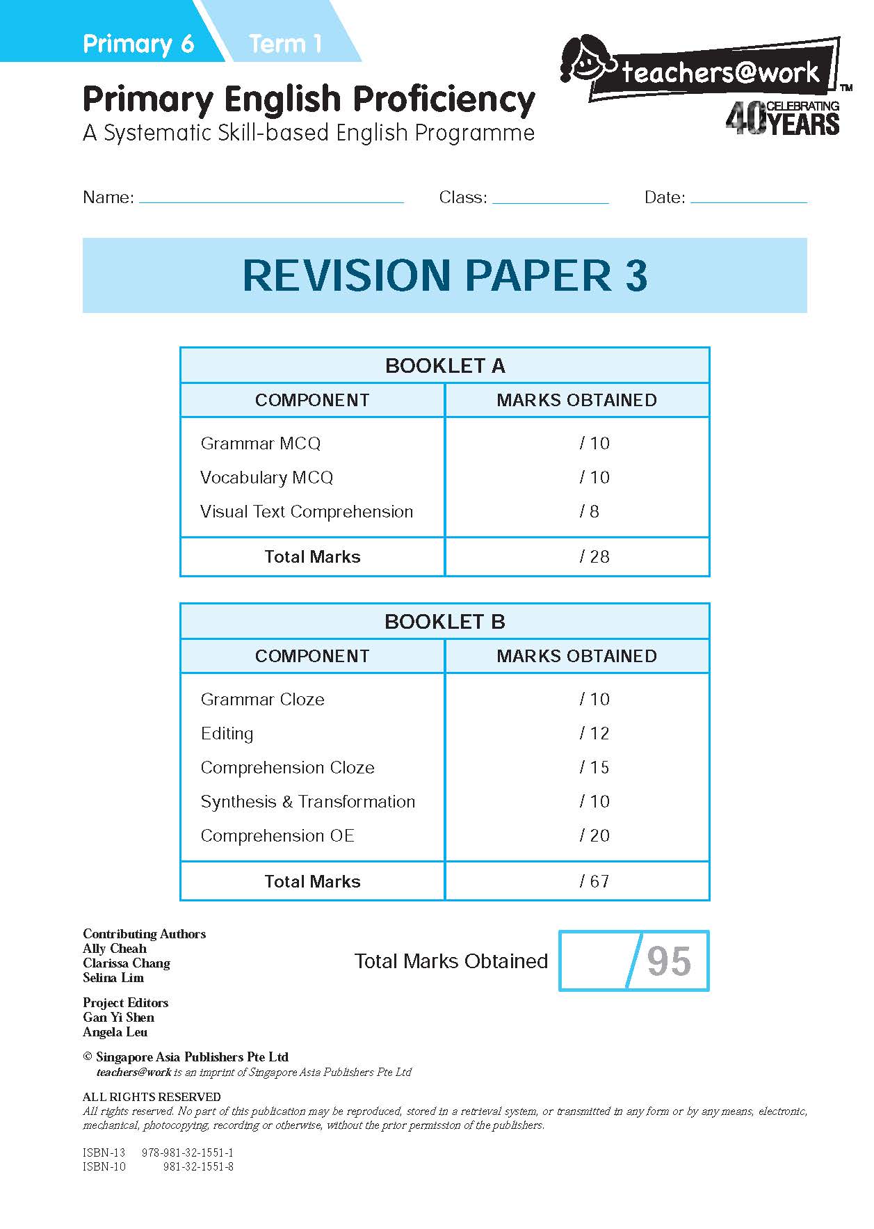 Primary English Proficiency Level 6