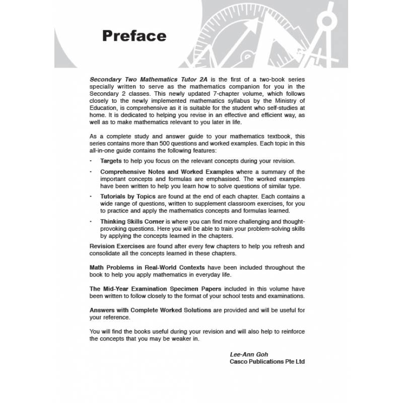 Secondary Mathematics Tutor 2A - Revised Edition 2021