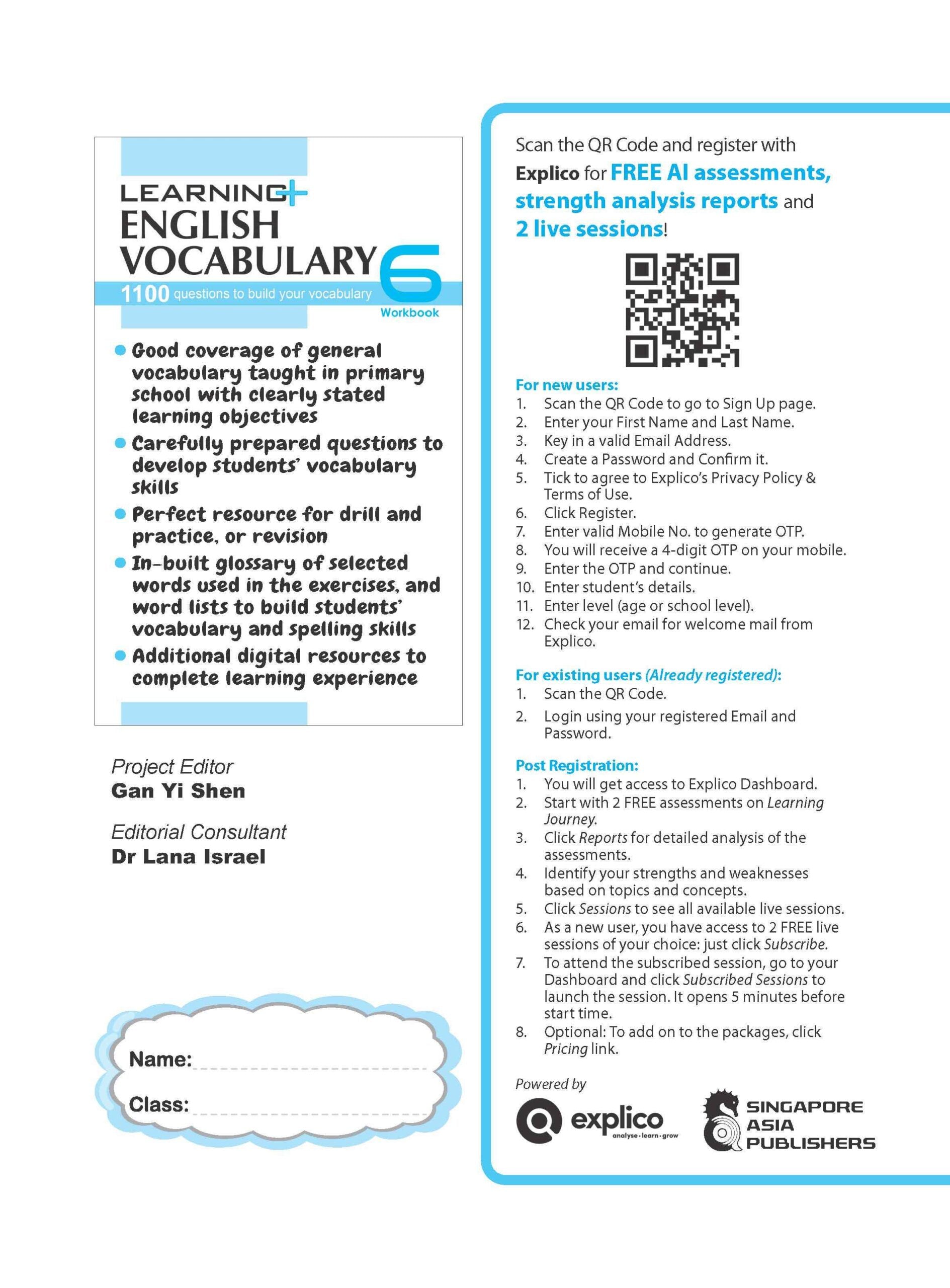 Learning + English Vocabulary Workbook 6