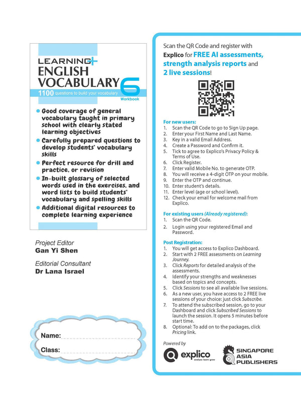 Learning + English Vocabulary Workbook 6