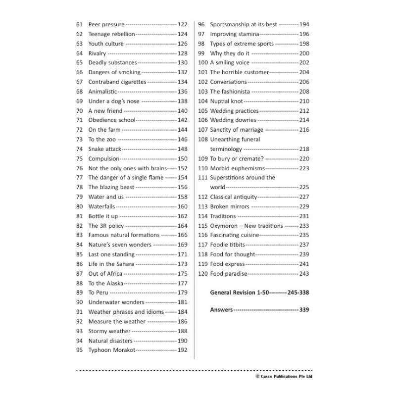 Secondary 1 Power Vocabulary