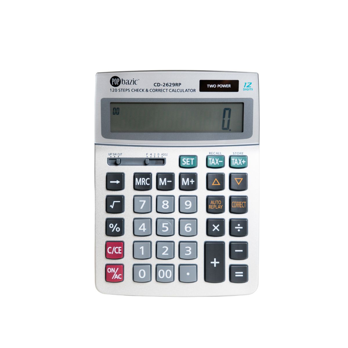 Pop Bazic 12-Digit Large Desktop Calculator (CD2629RP)