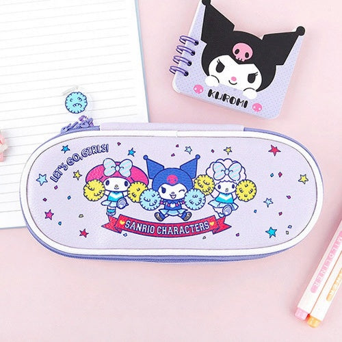 Sanrio Character Round Zip Multi Pen Pouch Purple