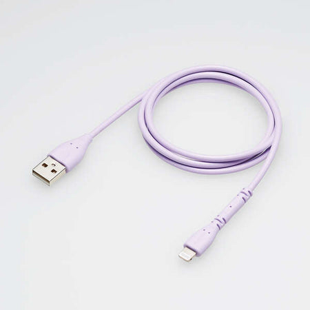 Elecom Easy Grip USB-A to Lightning Cable 1m Purple