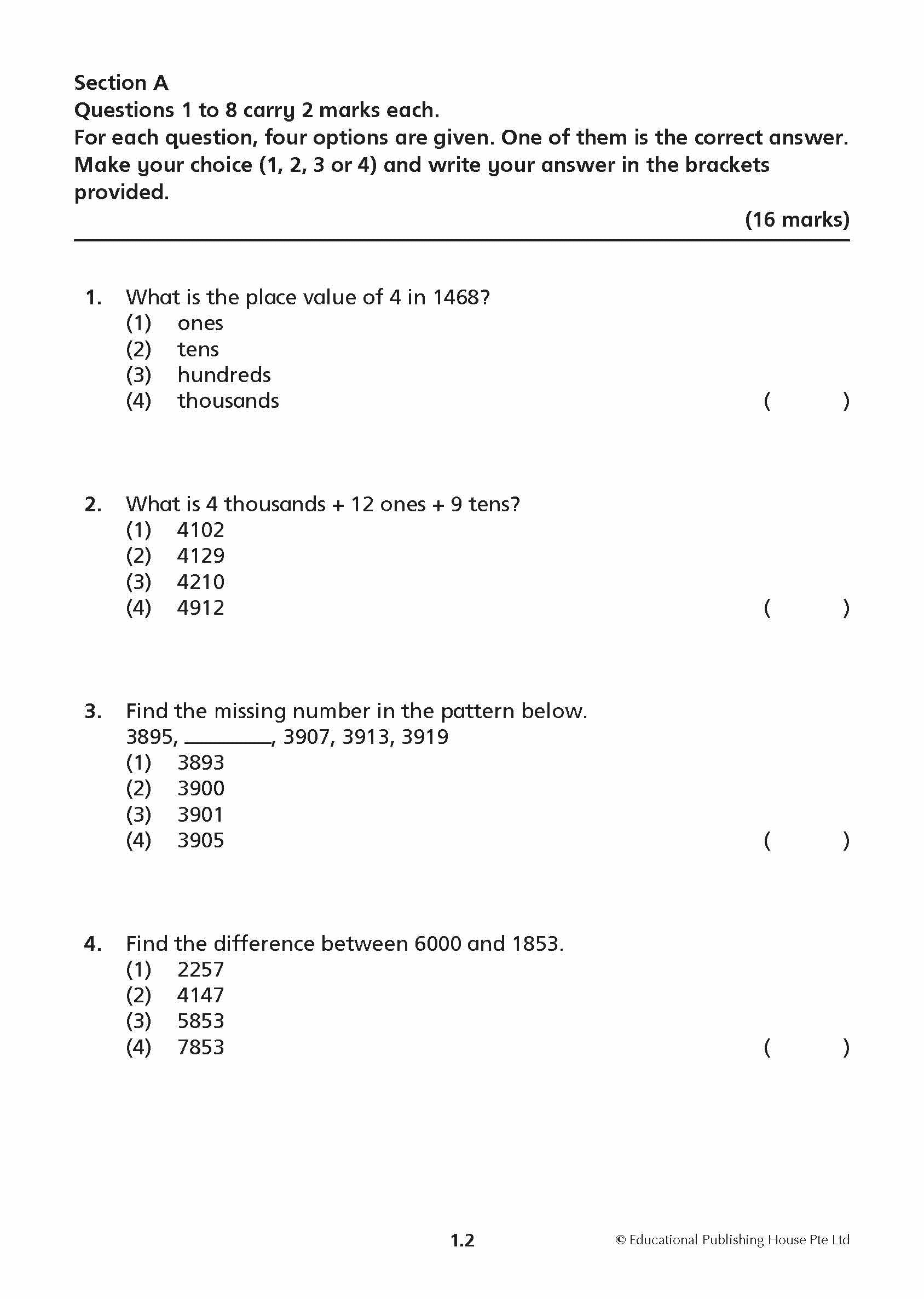 Primary 3 Maths Mid-Year Review Papers