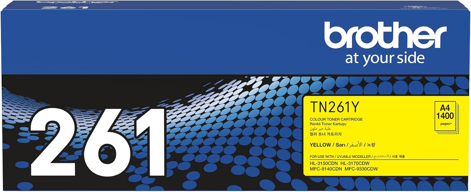 Brother TN-261Y Yellow Toner 1400 Pages