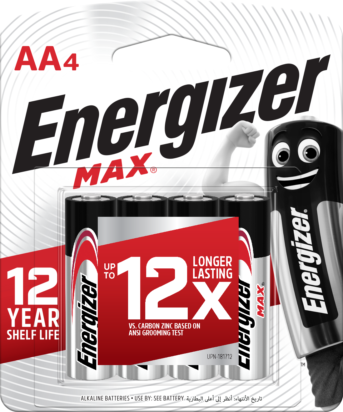 Energizer Max Battery AA 4pcs E91BP4M
