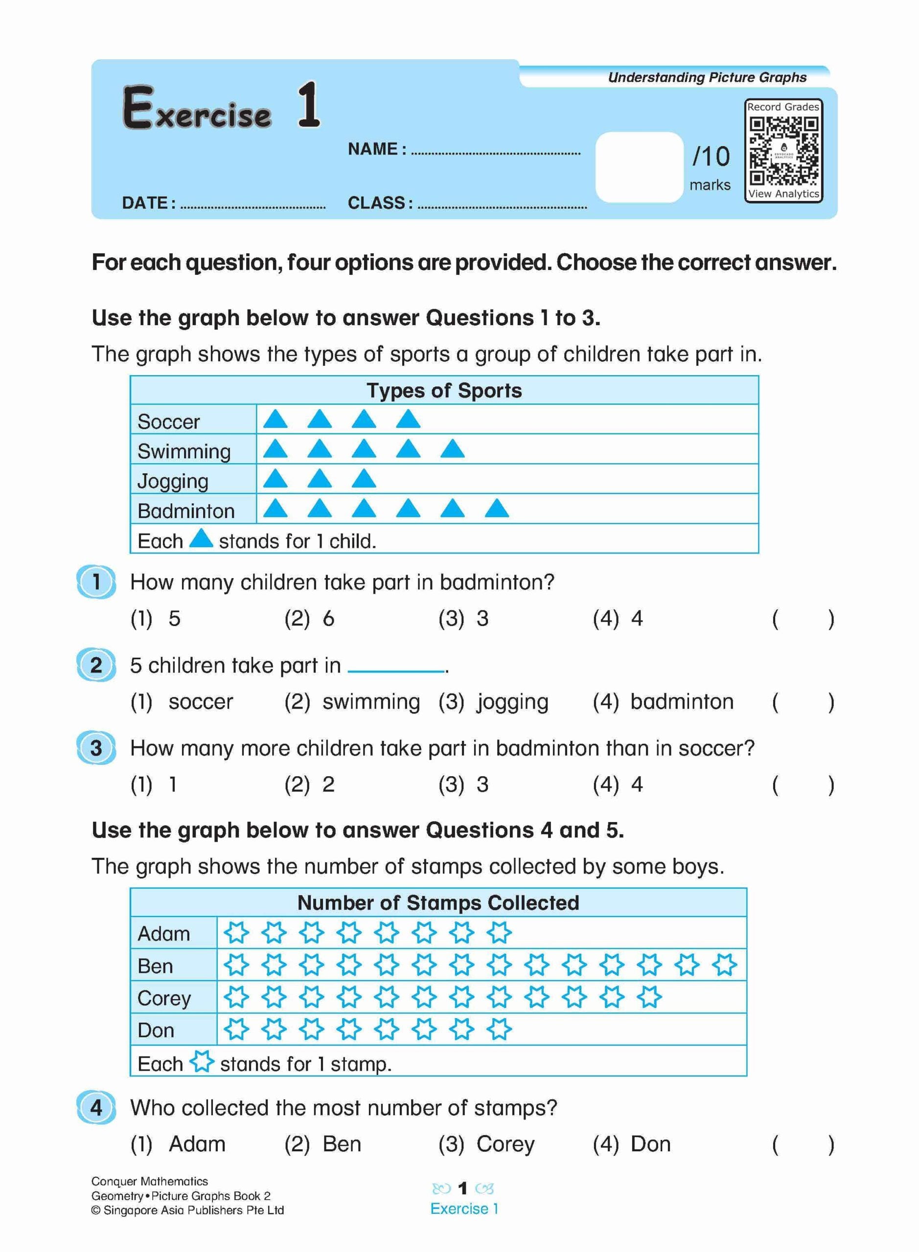 Conquer Mathematics Geometry • Picture Graphs Book 2 – Popular Book ...