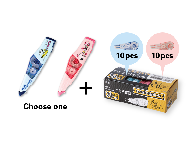 PLUS MR2 Correction Tape Set PEANUTS SWEETS 
