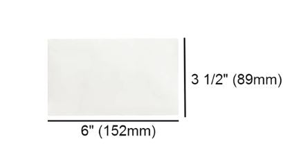 Waysin White Envelope 152mm X 89mm - 20pcs