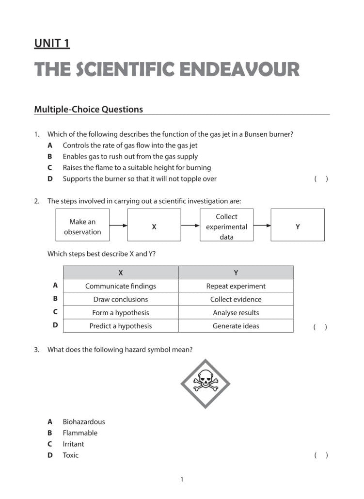 Ace Your Secondary 1 Science through Practice