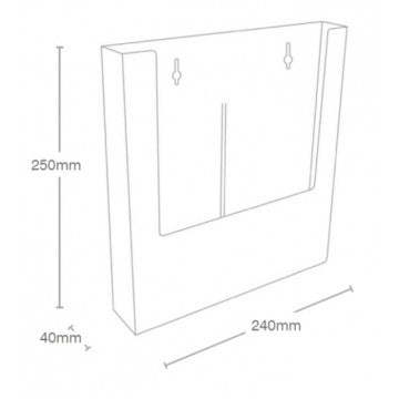 Taymar Brochure Holder Wall A4 W230 S/pt