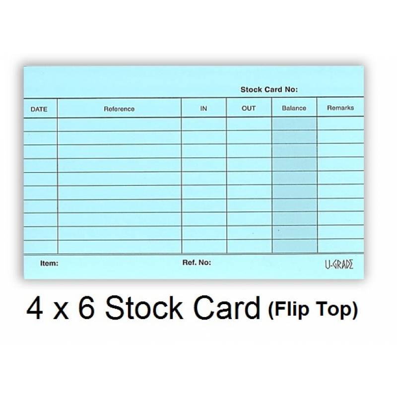 U-GRADE STOCK CARD 5X8                  
