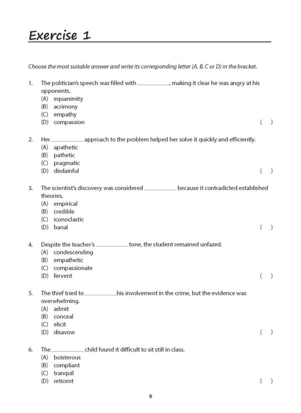 Secondary 2 English G3 Vocabulary MUSCLE Strengthen Your Word Power