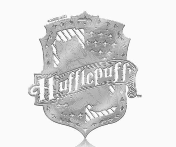 Harry Potter Metal Sticker Silver Hufflepuff