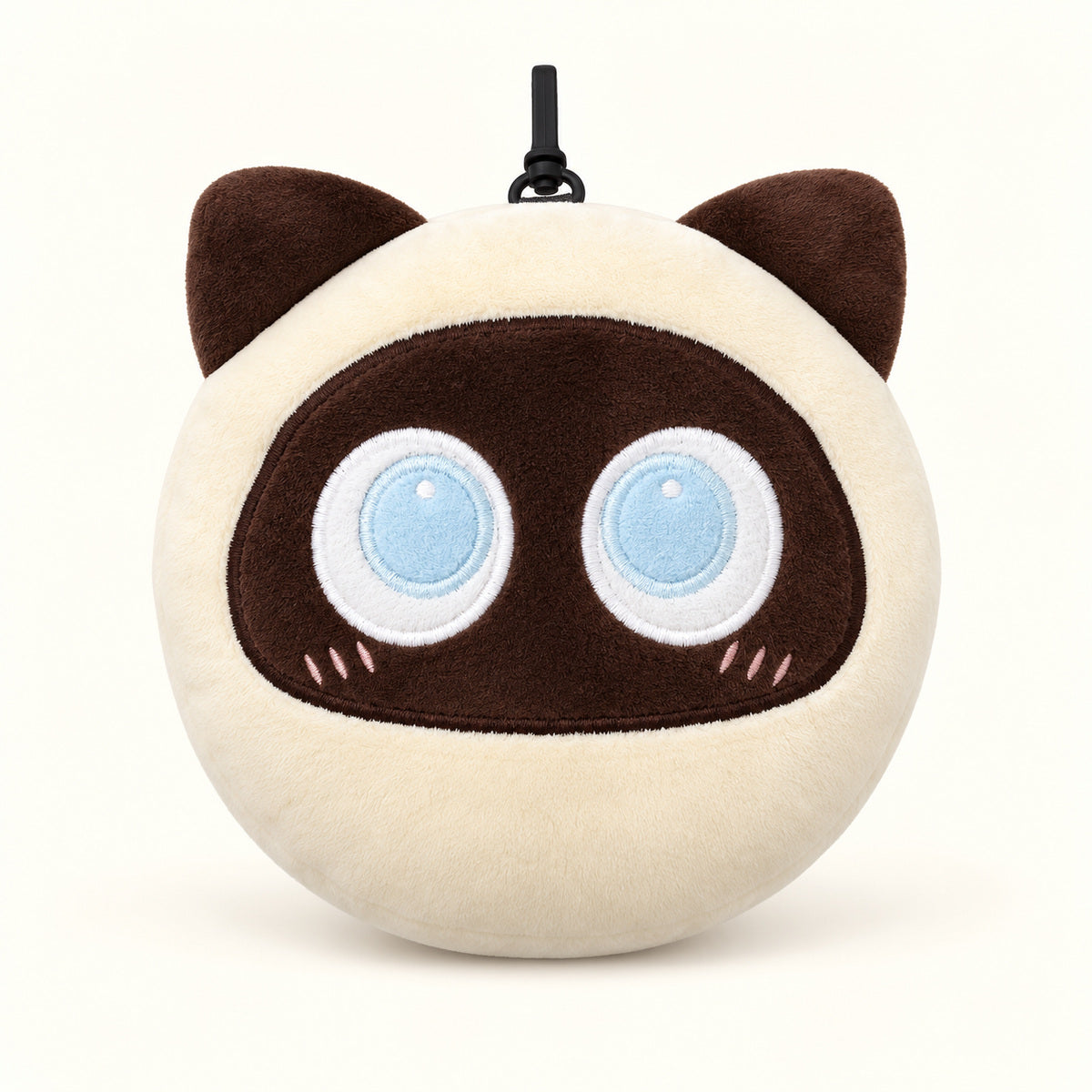  2 In 1 Plush Eye Mask And Head Rest Cushion - Creamy Mocha Cat 