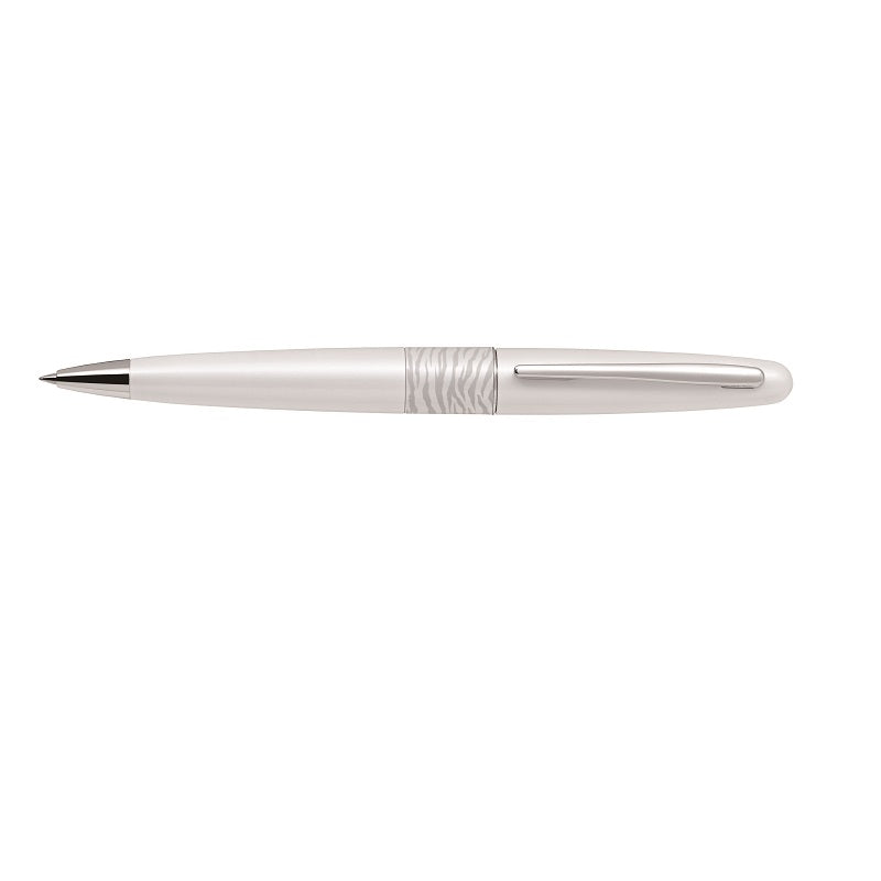 PILOT MR2 SERIES BALLPOINT PEN, MEDIUM 0.7MM, WHITE TIGER DESIGN (BLACK INK)