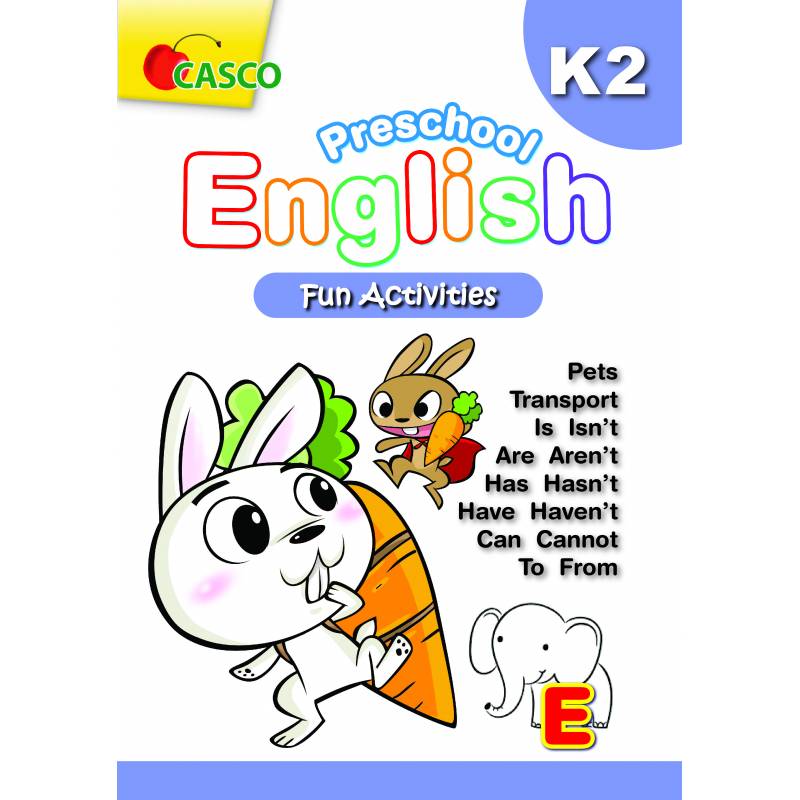 Preschool English Fun Activities K2 Book E