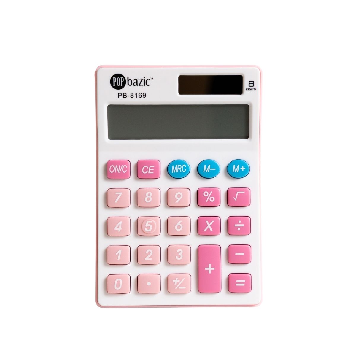 Pop Bazic 8-Digit Desktop Calculator Pb8169 Pink