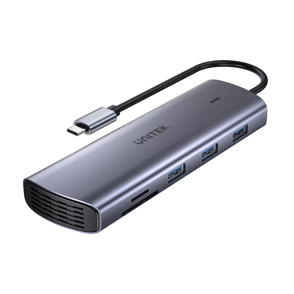 Unitek D1113A 9-in-1 USB-C Hub with Dual Display, Dual Card Reader and 100W PD
