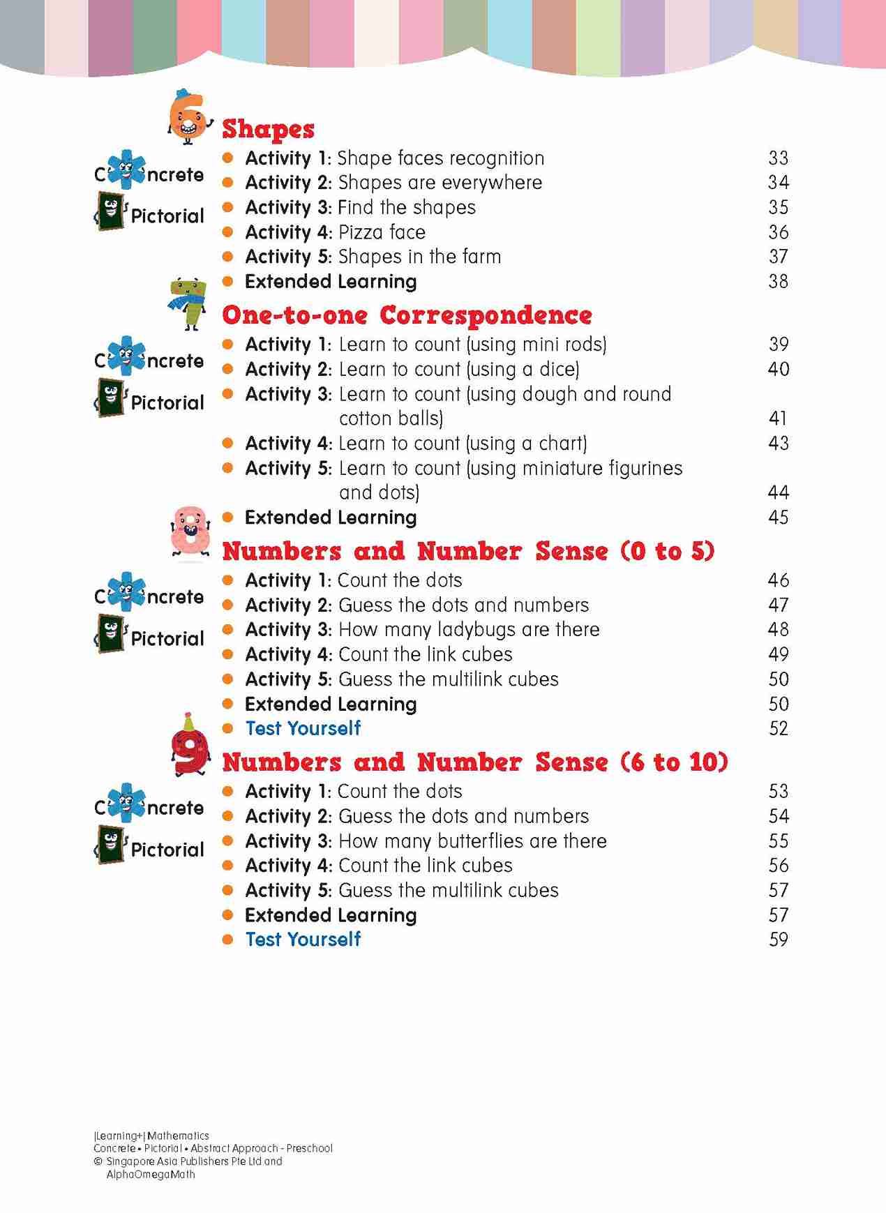 Preschool  LEARNING+ MATHEMATICS Concrete • Pictorial • Abstract Approach (4 – 6 Years)