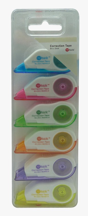 POP BAZIC Correction Tape 5mm x 6m 6's