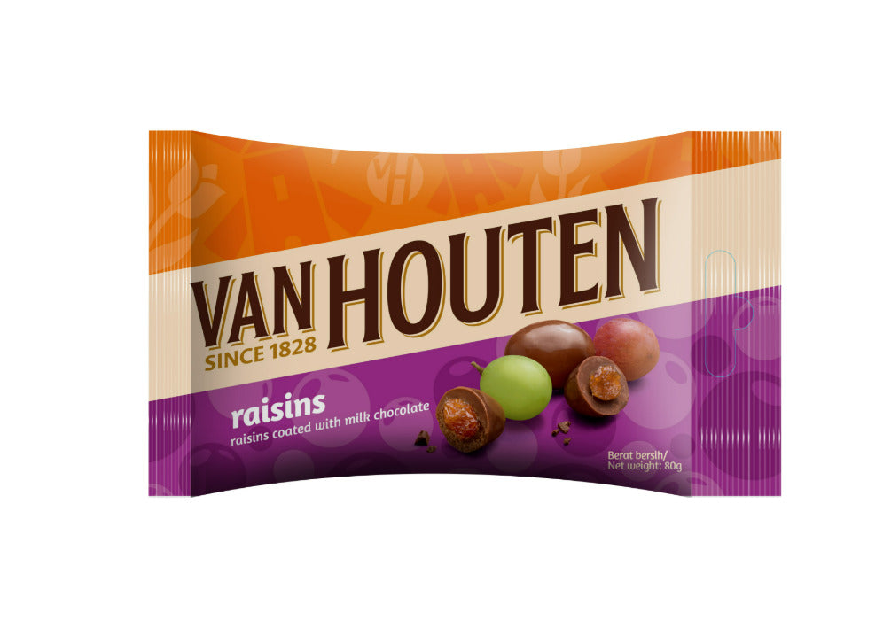 Van Houten Raisins Pouch Bag 12 X 80g