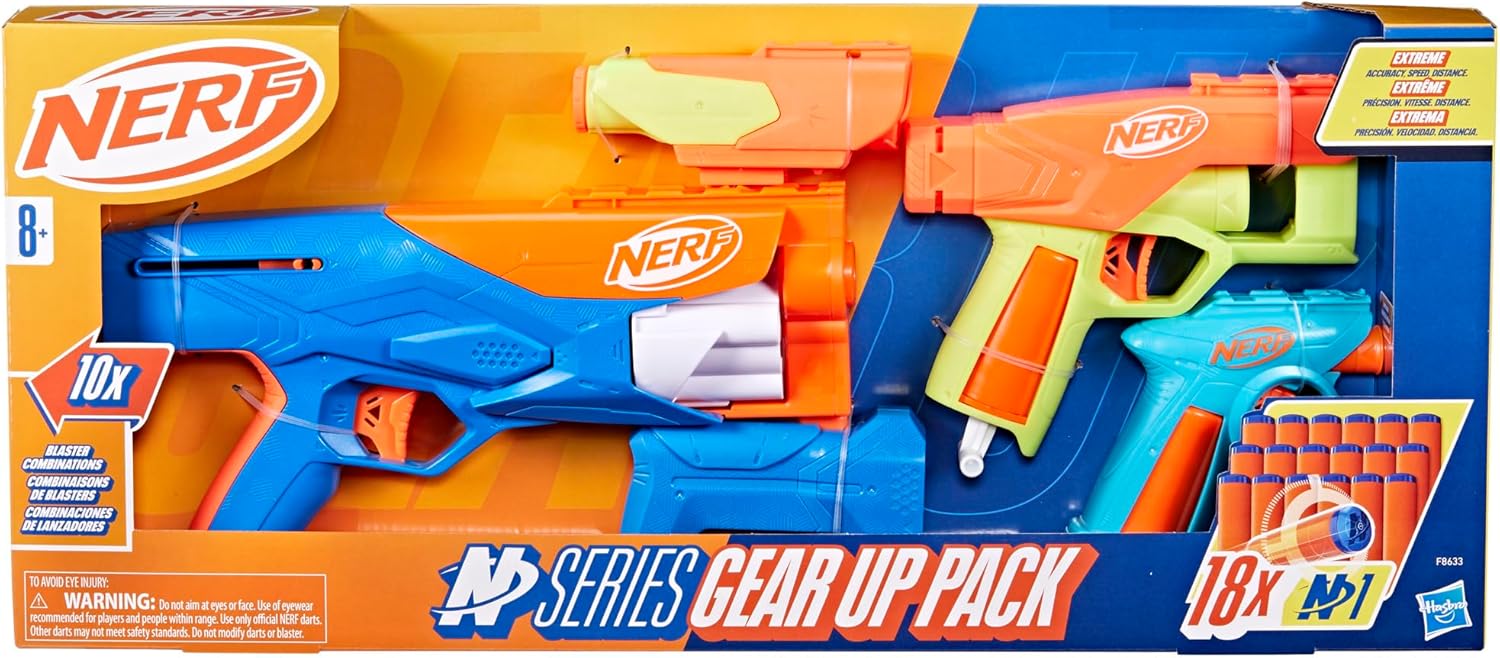 HASBRO NERF N SERIES GEAR UP PACK 3X BLASTERS