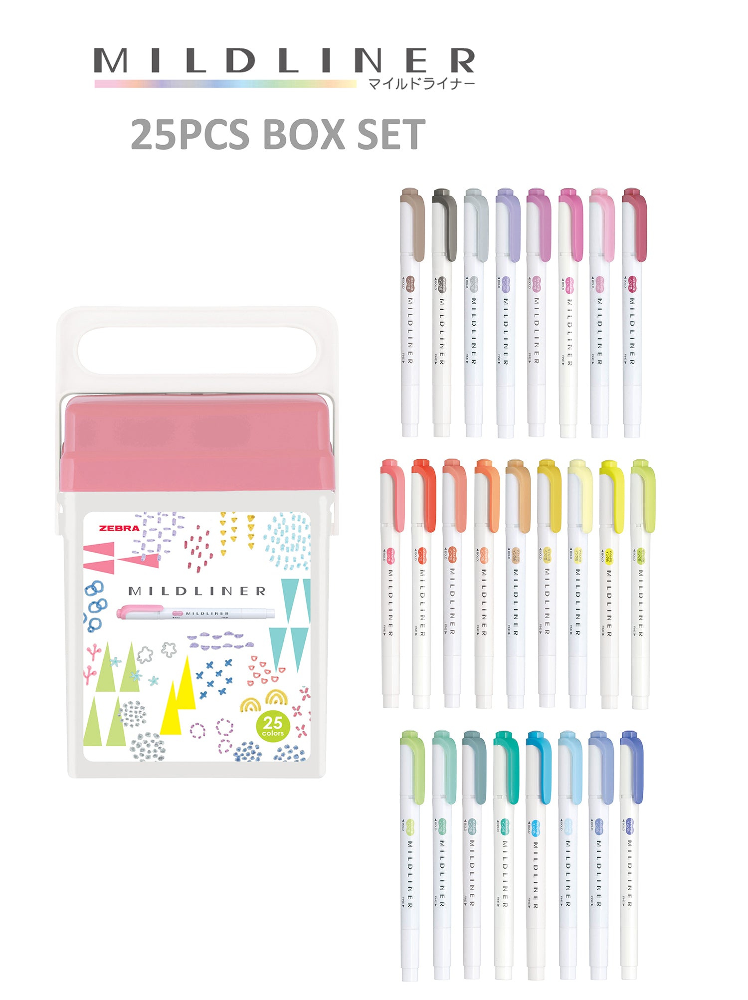 Zebra Fluo Mildliner Hlighter Box Of 25C