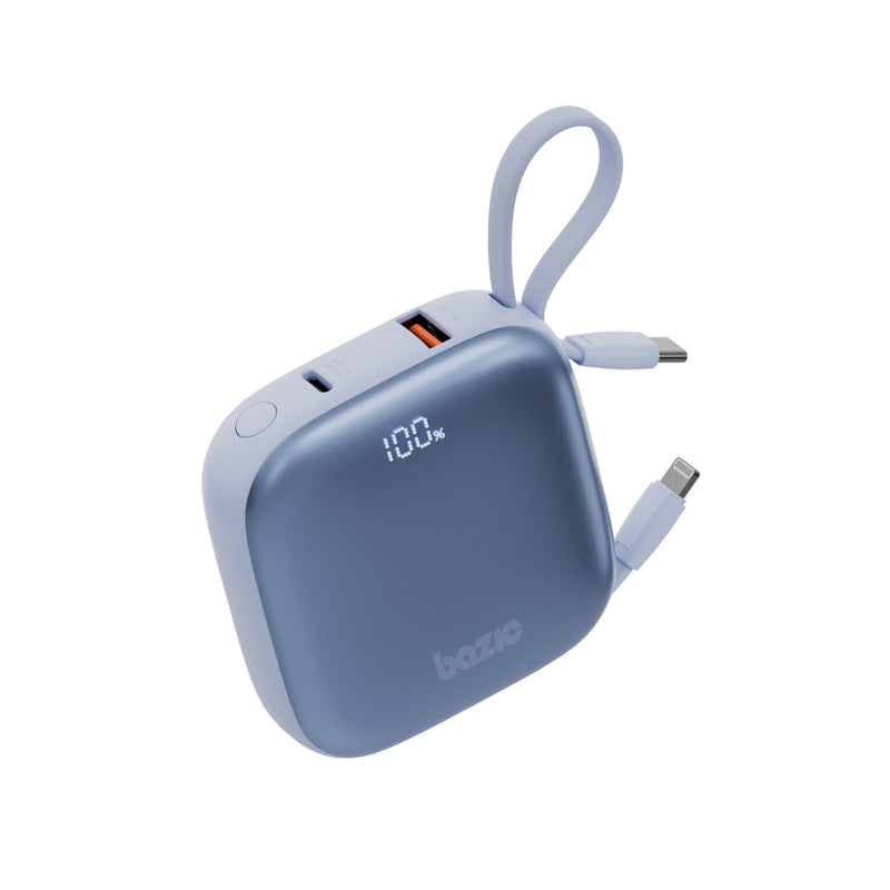 GoPower Fusion 10K 20W Power Bank with USB-C & Lightning (Blue)