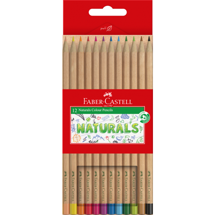 Faber-Castell Naturals Colour Pencils, Pack of 12-115012