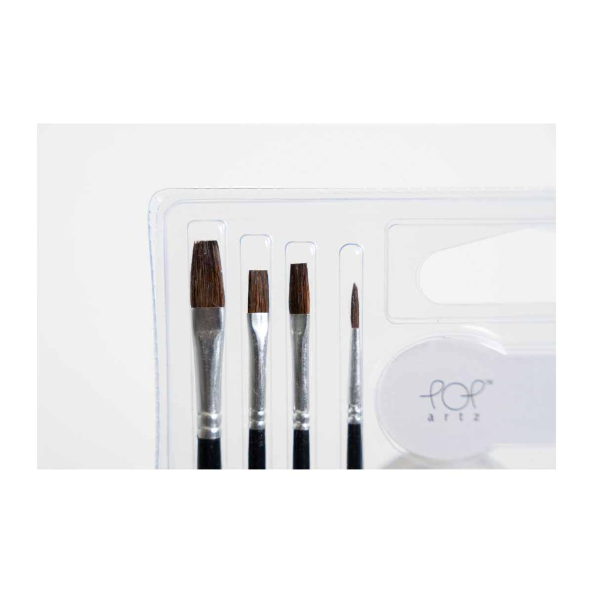 Pop Artz Paint Brush Set - 15 Pieces with Plastic Palette (A1002638)