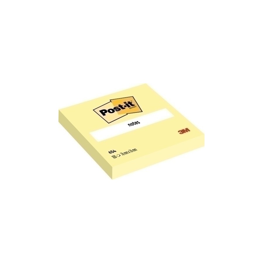 Post-it® 654 Notes Yellow 3x3"