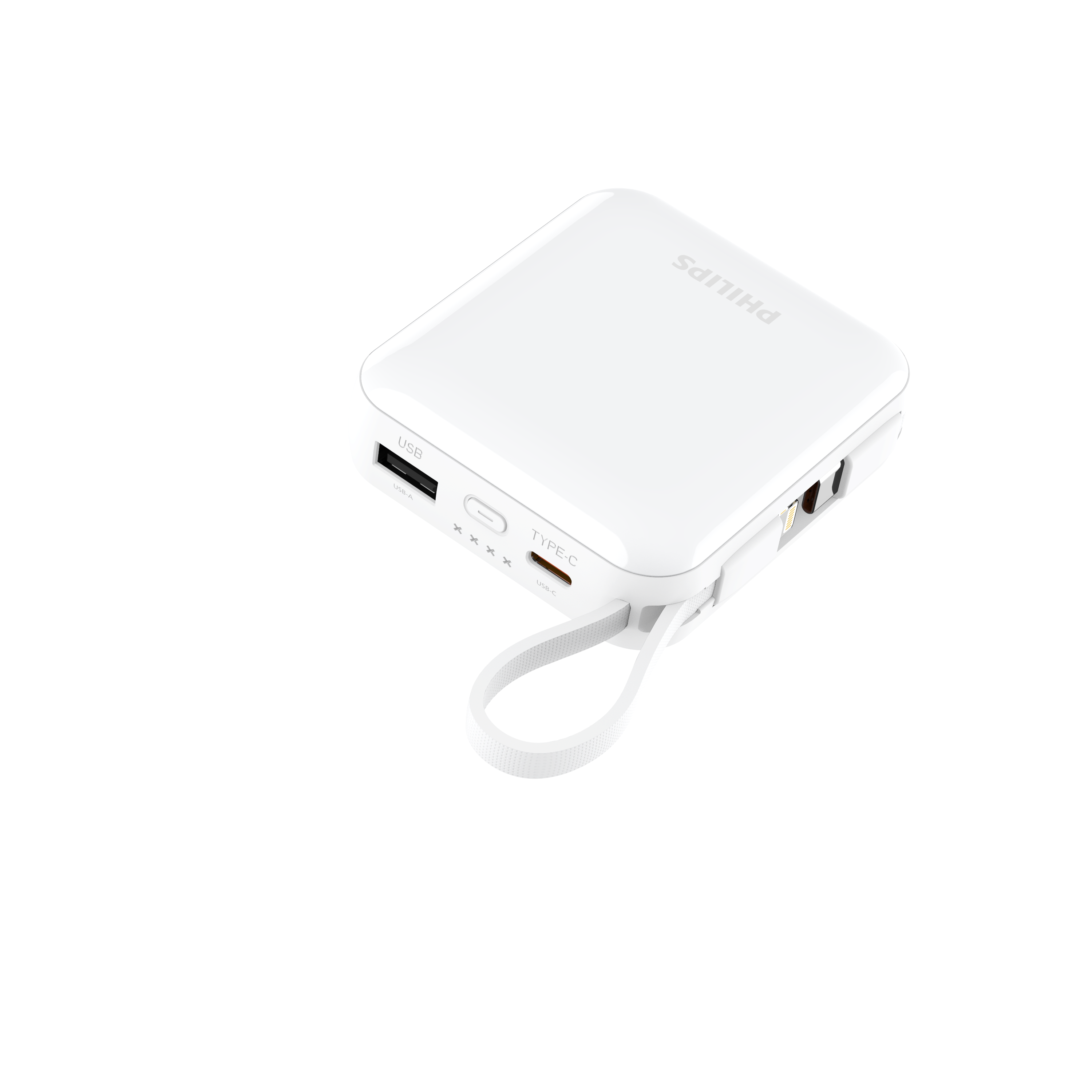 PHILIPS DLP5713CW/00 10000mah Super Mini Series (pd 22.5w, Input 1c+1m, Ouput 1a+1c, With Cable C+lighting) - White 