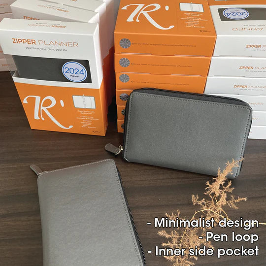 R'fillae A7 Pu Refillable Diary/organiser/planner W/zip