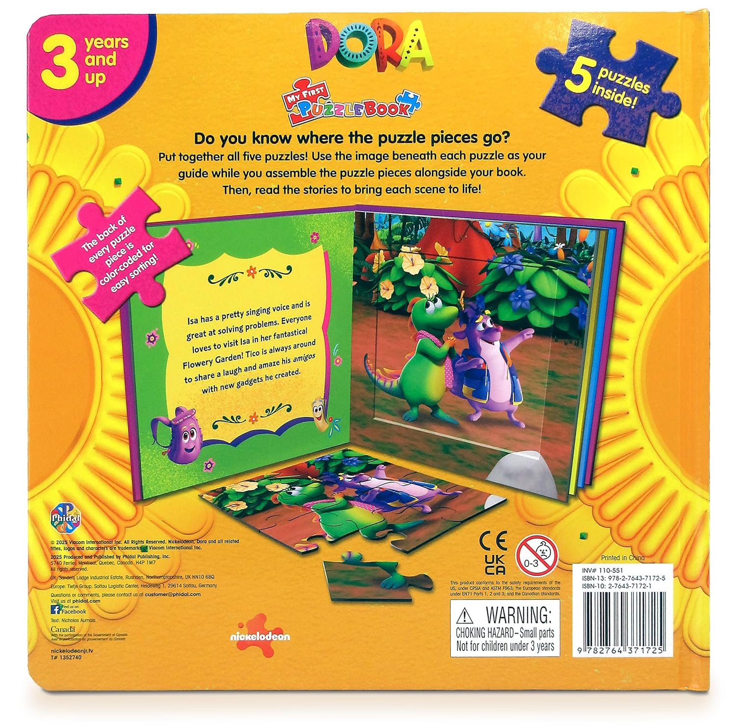 Nickelodeon Dora My First Puzzle Book (10-Page Board Book, 5 Puzzles) Novelty Book – Picture Book