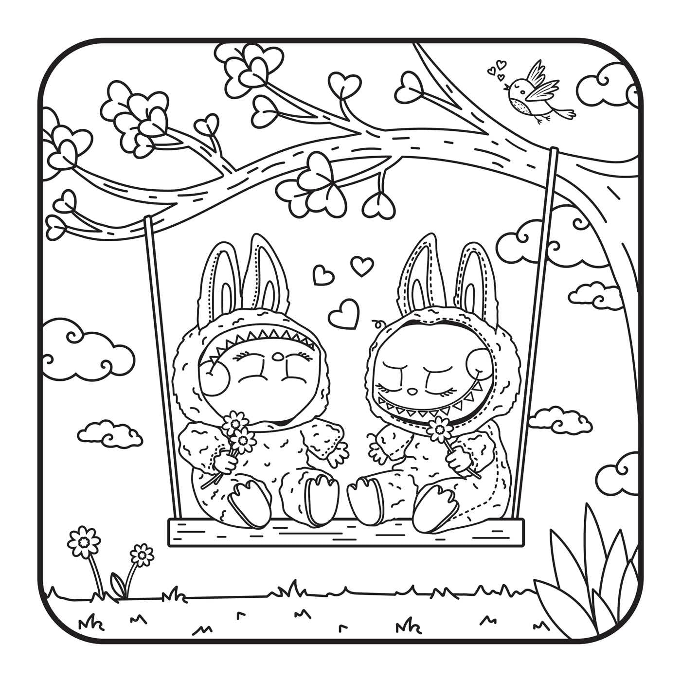 The Lafufu in Love Coloring Book (Lafufu Activity Books)