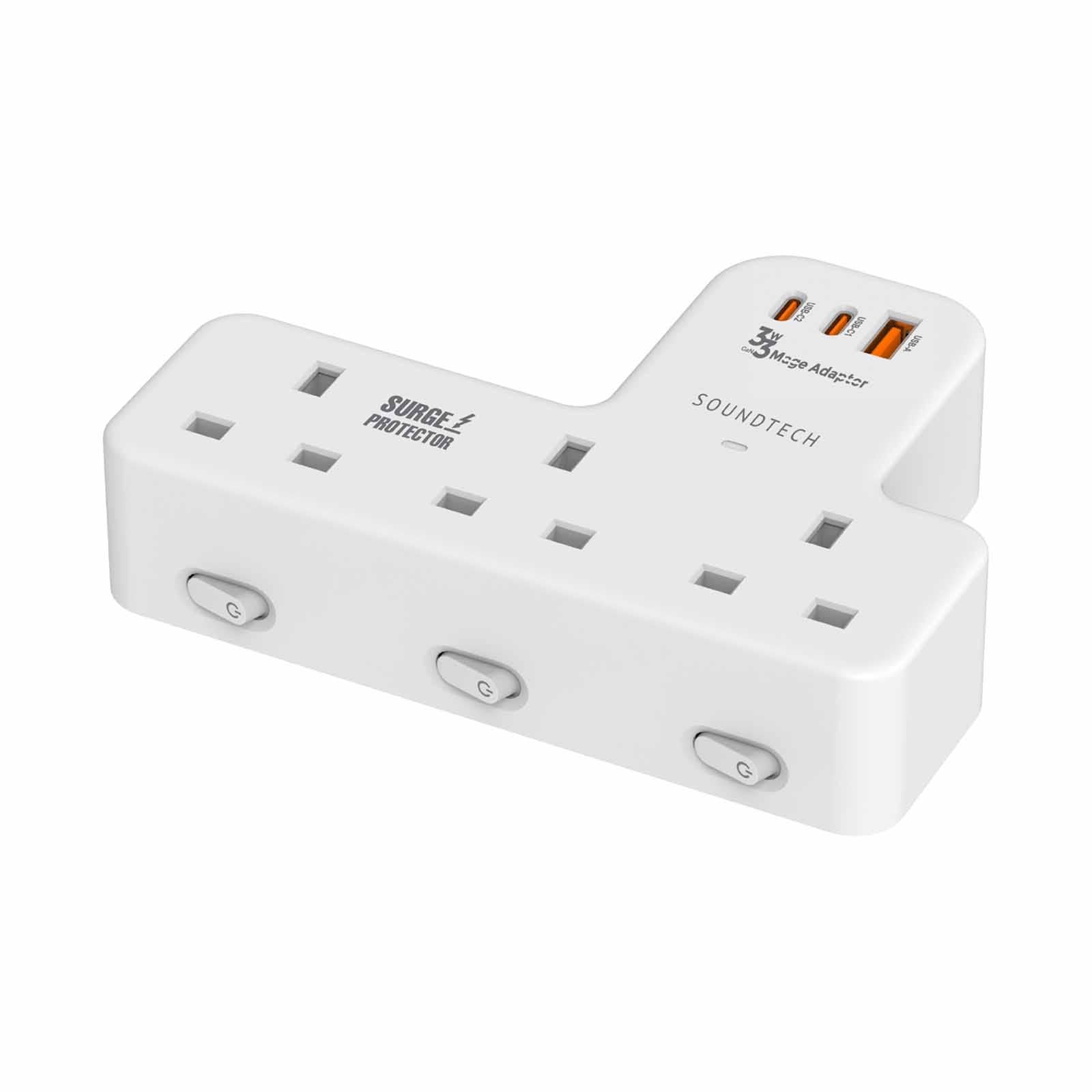 Soundteoh PE-333C 3-Socket Mage Adaptor
