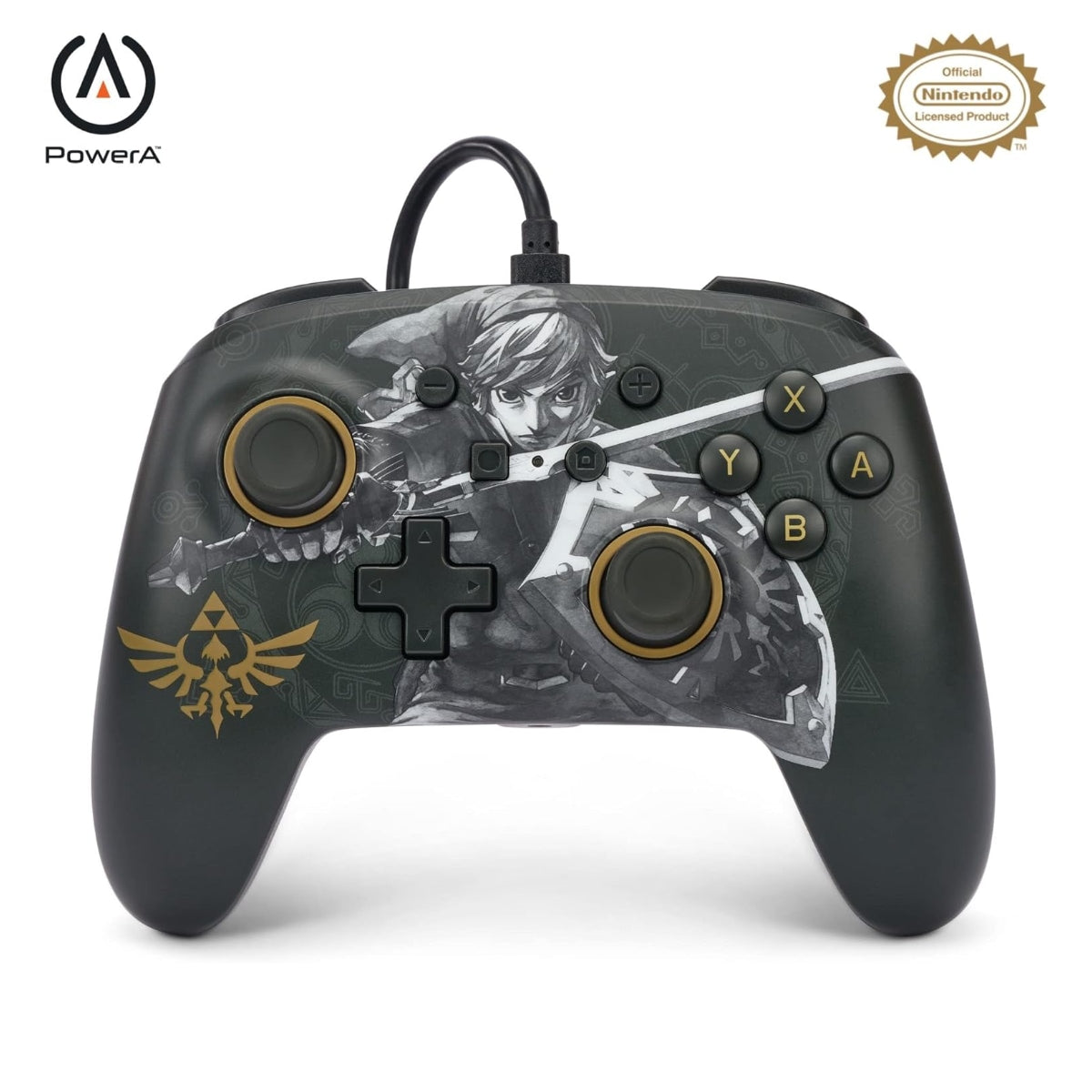 PowerA Enhanced Wired Controller for Nintendo Switch, Nintendo Switch OLED - Battle Ready Link (Officially Licensed)