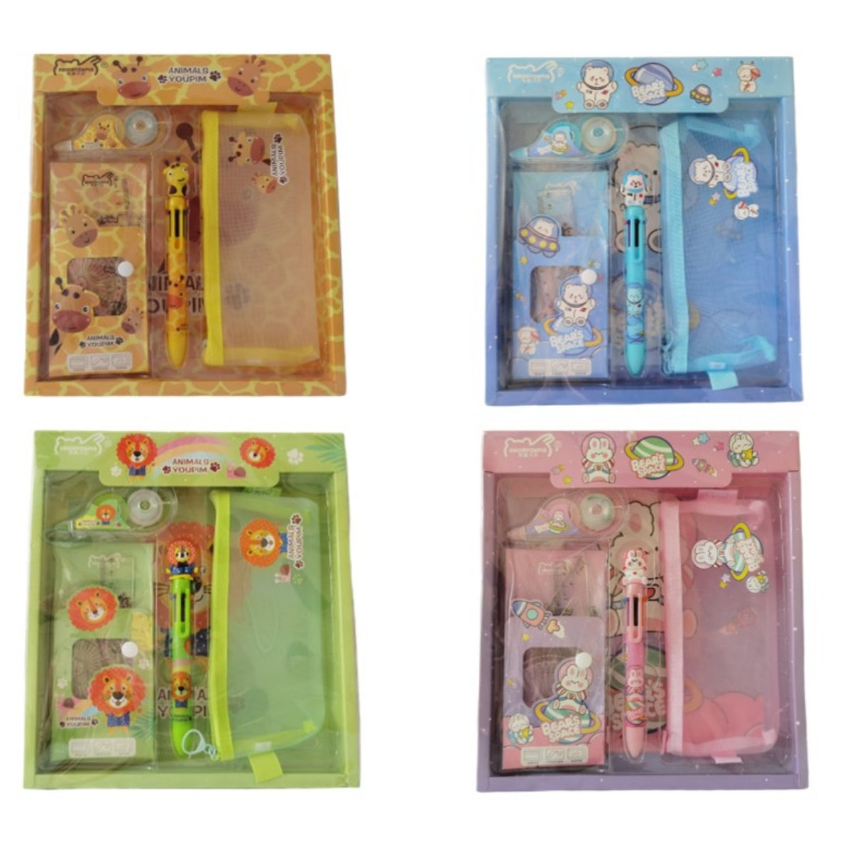 Animal Stationery 4'S Set