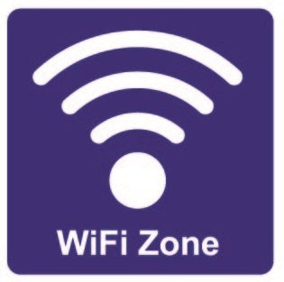 COSMO WIFI ZONE SIGN SA13-662B (100mm X 100mm)