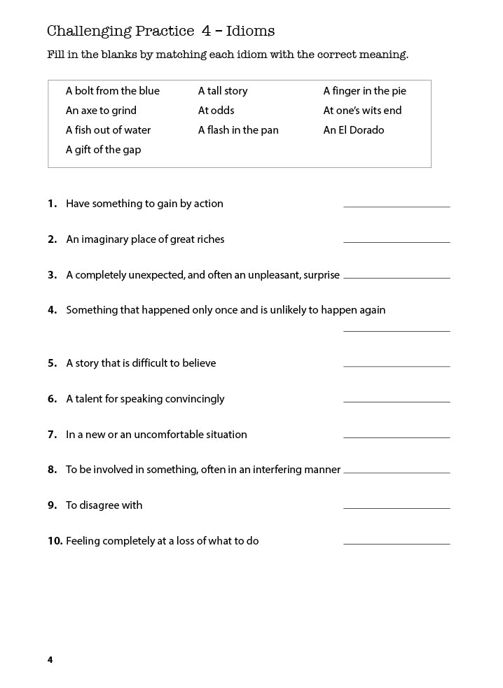 Primary 6 English: Challenging Vocabulary Practice