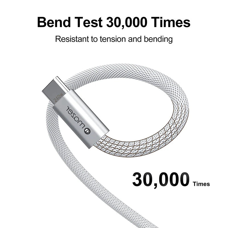 MAZER InfiniteLink FLEX2 240W USB-C Braided Cable (1M) - White