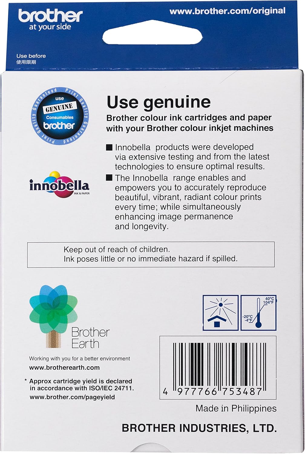 brother LC263BK Original Ink Cartridge Compatible with DCP/MFC Series, 550 pages, Black