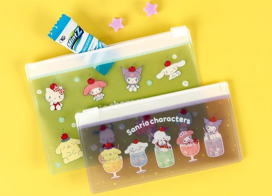 SANRIO FRUIT PUNCH FASTENER ZIP CASE 2S' SET