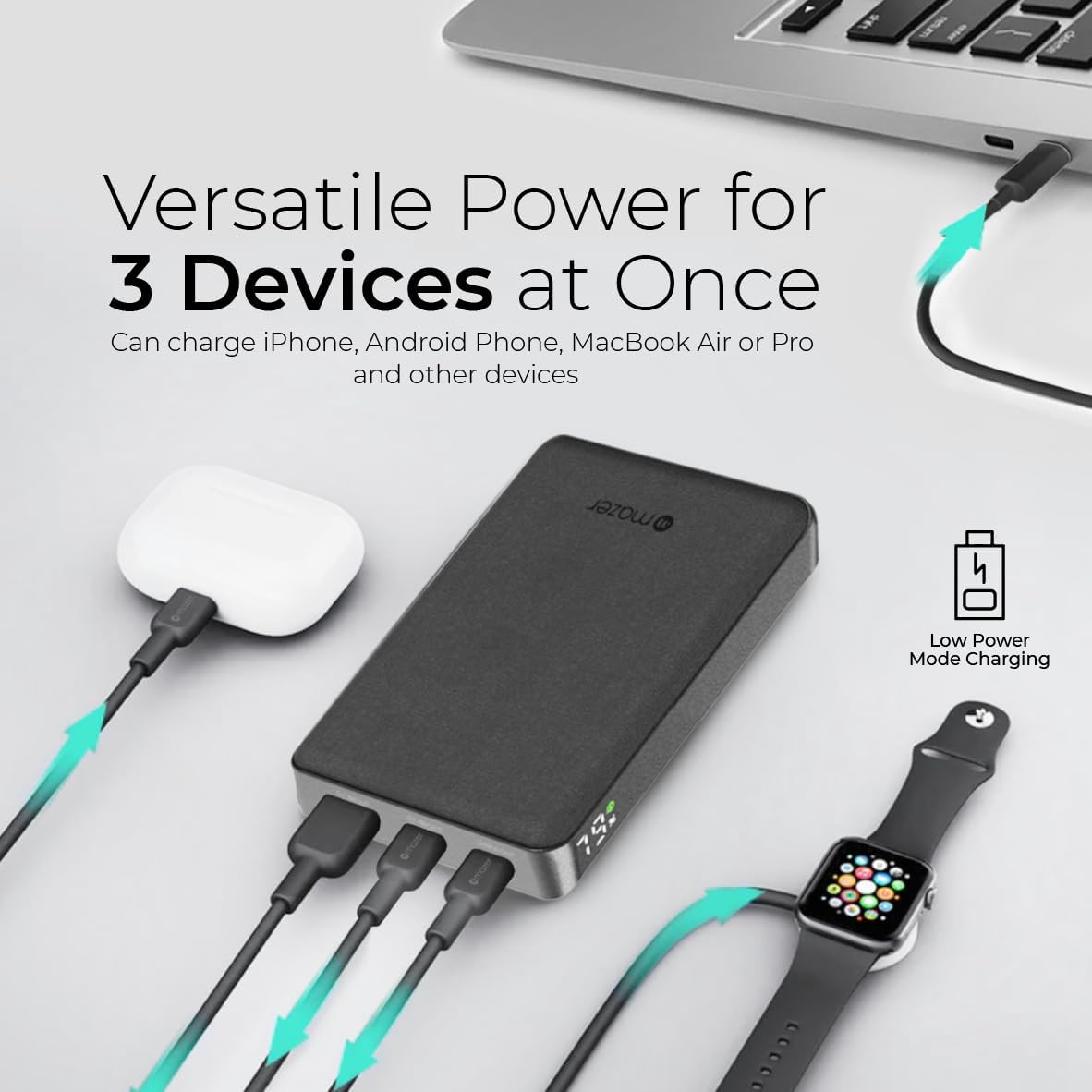 Mazer PC35W10.0V3 10000mAh/38.5Wh Power Bank - Black