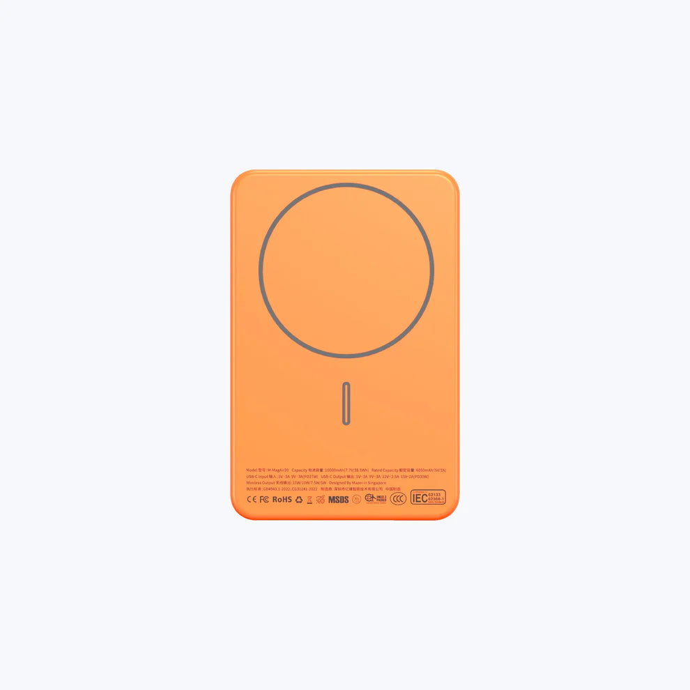 MagAir20 10000 mAh Magnetic Wireless Power Bank (CCC Certified) - Sunset Gold