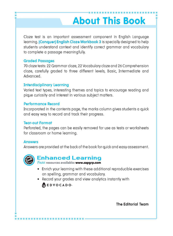 Conquer English Cloze Workbook 3